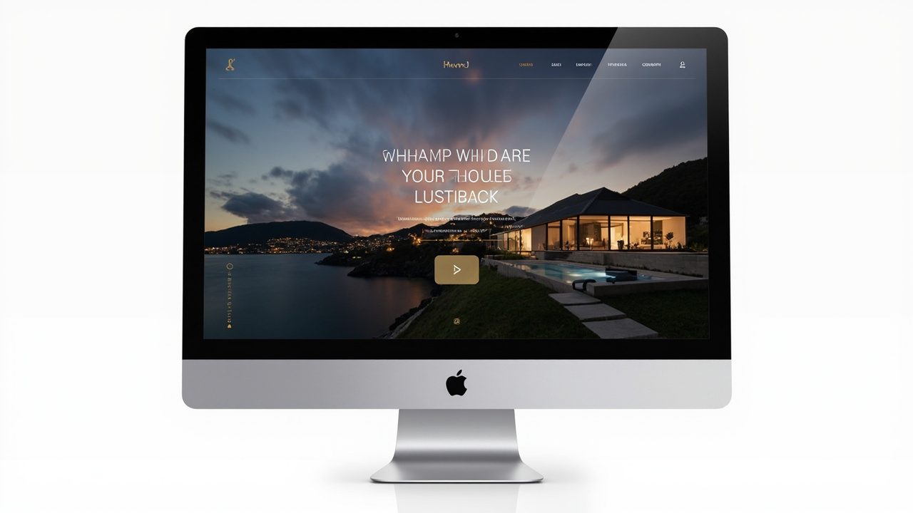 Example homepage with a hero video area at the top